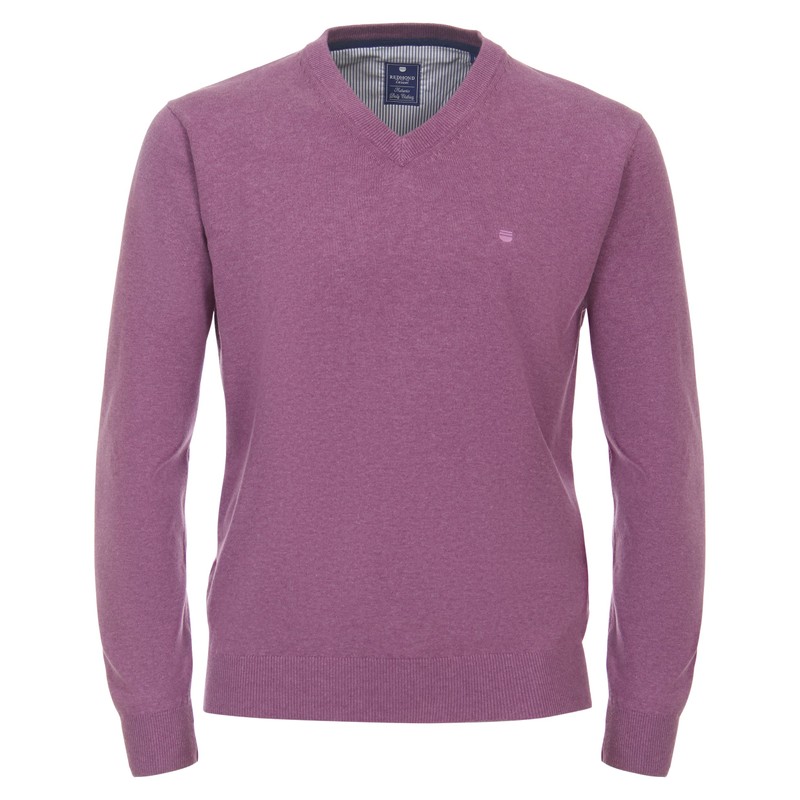 Redmond Men's Plain High Melange Pullover - brass Plain 100