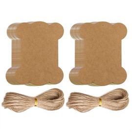 Dog Bone Kraft Paper Gift Tags with Twine for Arts,Wedding Christmas and Holiday Blank Gift Tags 100pcs