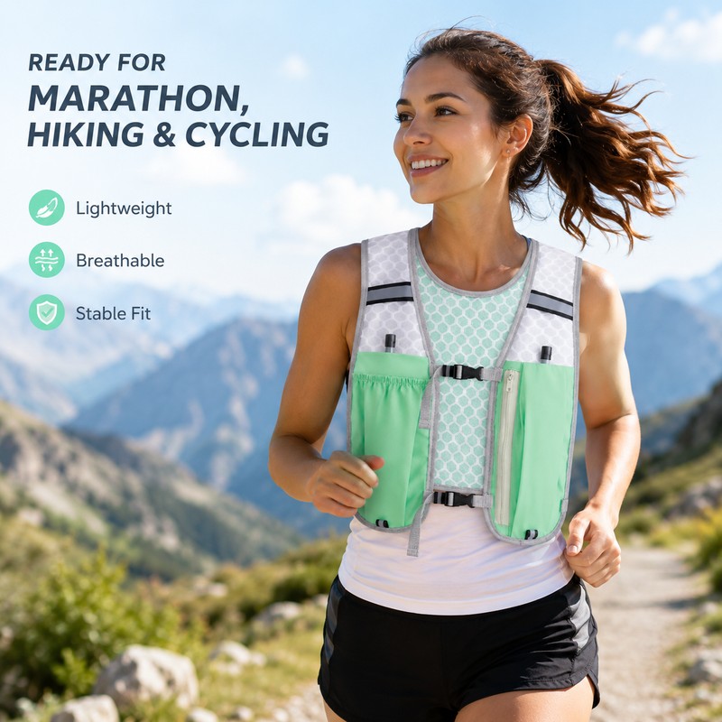 Hydration Running Vest for Outdoor Training – Lightweight Water Bottle