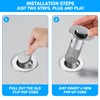 2 Pieces Sink Plug, Drain Strainer for 34-40 mm Drain