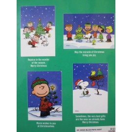 Snoopy Charlie Brown Peanuts Lucy Holiday Christmas Cards & Envelopes 18 Ct