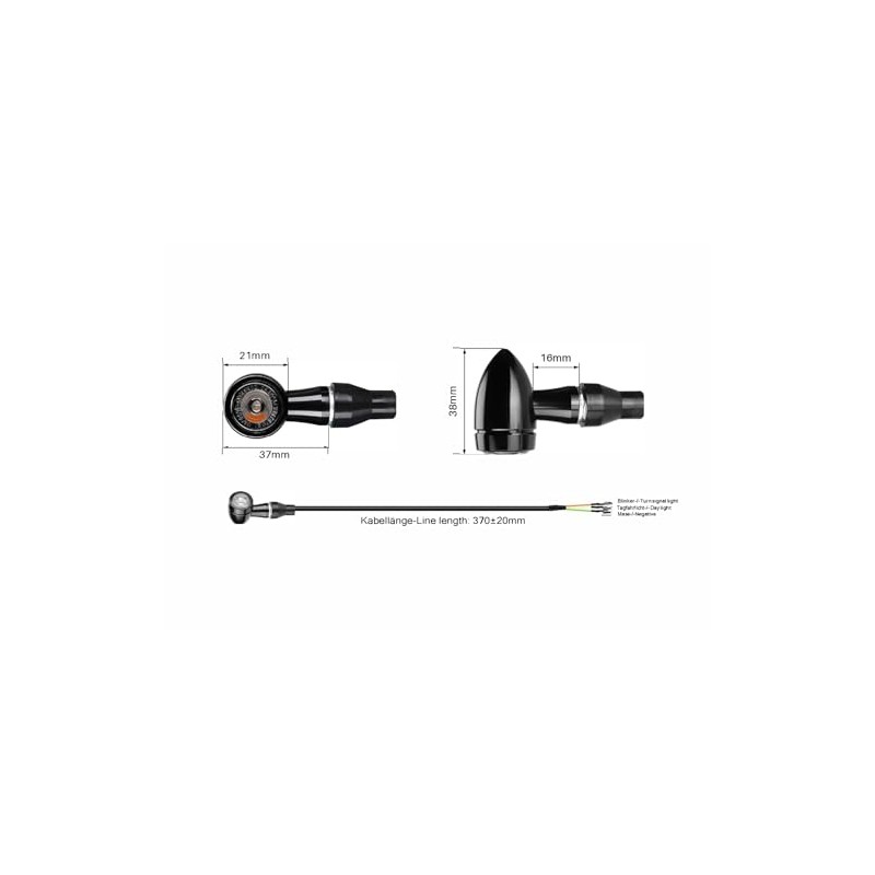 Simda Pro LED Motorcycle Indicator with Daytime Running Light, Universal,
