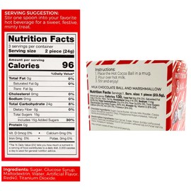 Christmas Hot Chocolate Melts and Peppermint Spoons, Holiday Beverage Set, 3 Items