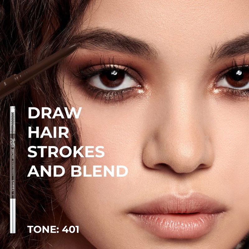 LAMEL INSTA Micro Brow Pencil - Ultra-Fine, Waterproof, Easy-to-Use, Precision,