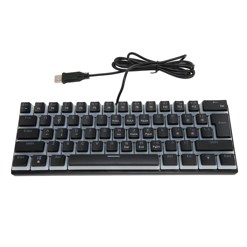 Mechanical Keyboard 61 Key RGB Lighting Blue Switch Ergonomic 60%