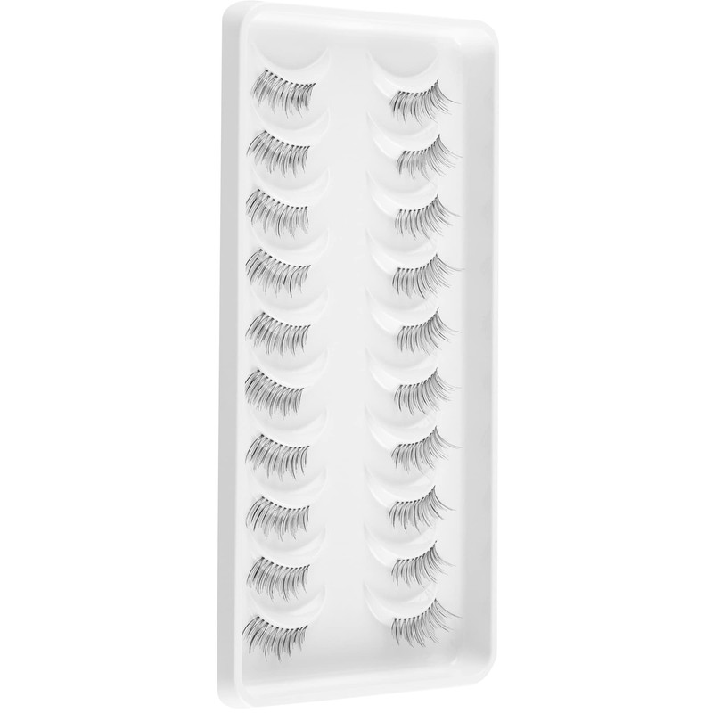 DYU1 Half False Eyelashes, 10 Pairs, Russian Strip Lashes, D/DD