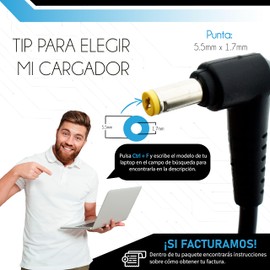 BANERGY - 19V 2.37A 45W Laptop Alimentador compatibile con Acer ADP-45HE A13-045N2A B PA-1450-26 Notebook Portatil, Punta de Conector Amarilla (5.5-1.7 mm)