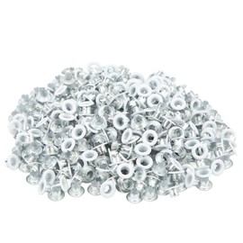 500pcs Eyelet Grommet, 4.5 x 9 x 5mm Gronmets Eyelets Fabric Leather Hole Eyelets and Grommets Metal Grommets Eyelets Self Backing for Bead Cores, Clothes, Leather, Canvas (white)