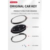 ontto Key Shell Fit for Hyundai 7-button Key Fob,Metal Frame
