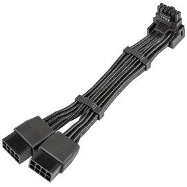 JOYJOM 12VHPWR 90 Degree Adapter to 2X 8Pin 16AWG 16 PIN GPU Right Angle PCI-E 5.0 E...