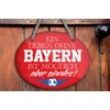 schilderkreis24 Tin Sign Football Sign "Ein Leben ohne Bayern ist