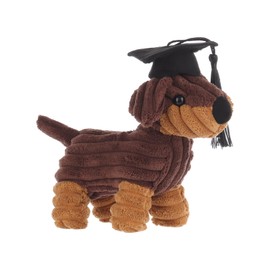 Apricot Lamb Abschluss Henry Dachshund Plüschtiere für Kinder, weiche niedliche Kuscheltier für Baby Mädchen und Jungen, Flauschige Abschluss Henry Dachshund Hund Braun 17 cm