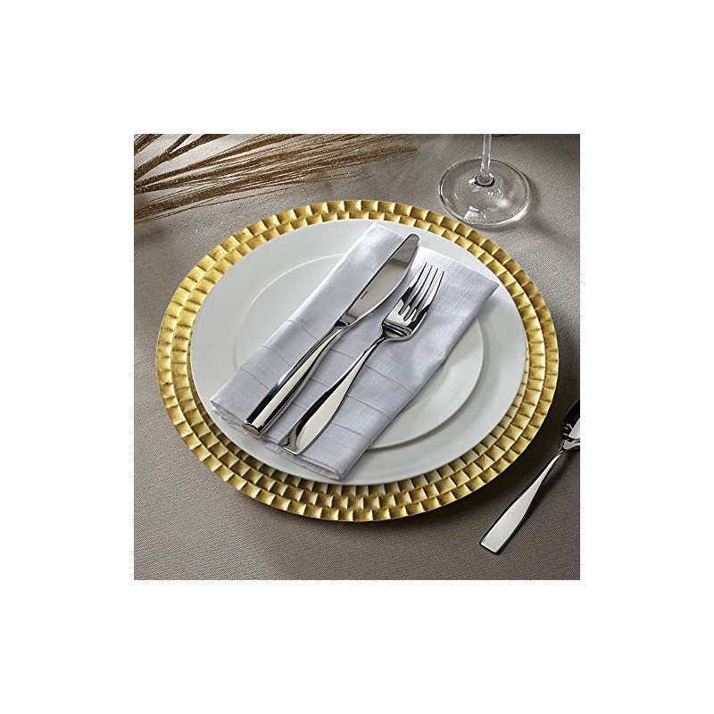 ChargeIt by Jay Jay Linear Charger Plate, 13", Silver