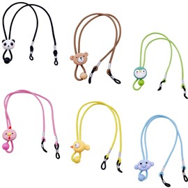 Pack of 6 Boys Girls Glasses Bands, Multifunctional Glasses Chain, Adjustable Mask Chain, Sunglasses Strap, Glasses Cord, Sports