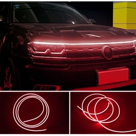 71” High Brightness Automotive Hood Gap LED Strip - Ambient Lighting Package with Unique Daytime Running Light Design, Easy Installation, 12V-Ice Blue:_Pink