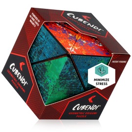 Geometric Origami Puzzle - Infinity Fidget Cube for Adults, Kids & Teens – Mesmerizing & Magnetic Shape Shifting Box w/ 48 Rare Earth Magnets - by Fun in Motion Toys (Twist)