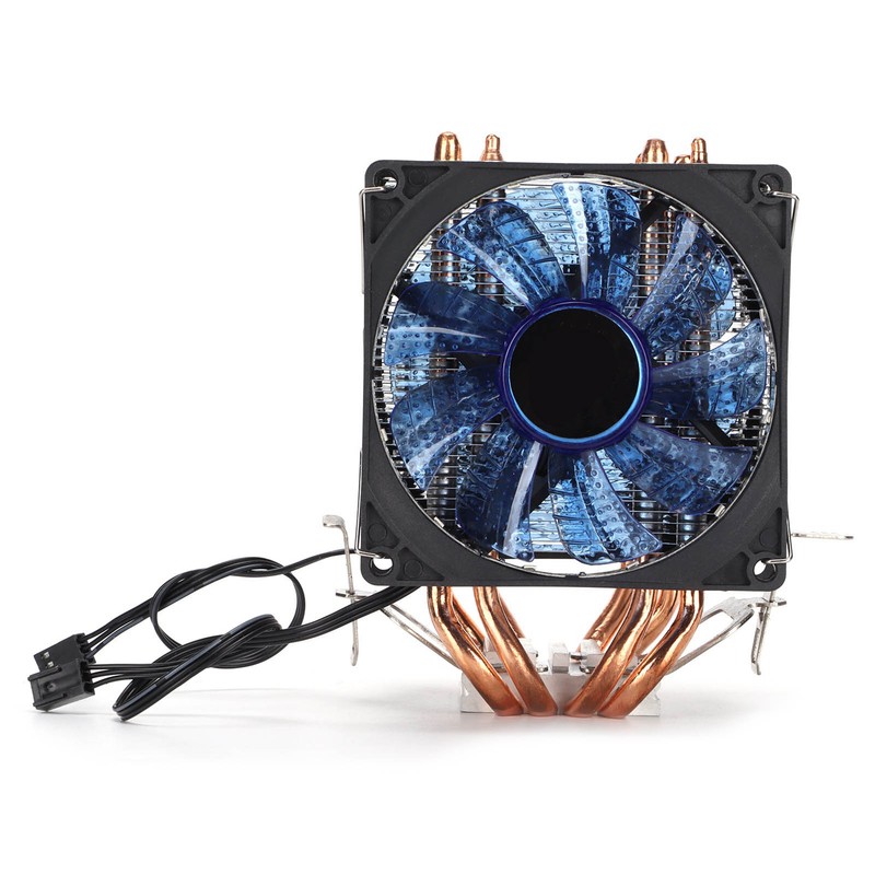 CPU Air Cooler Dual Tower 4 Heatpipes LED Light CPU