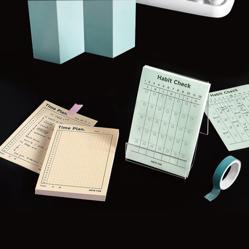 Mini Undated Weekly Planner Scheduler Planning Notepad - Horizontal Days