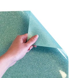Siser Lámina de vinilo de transferencia térmica con purpurina de 50,8 x 30,5 cm (menta)