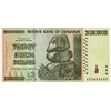 Simbabwe 20 Billion Dollar Banknote Bill Money Inflation Record Currency