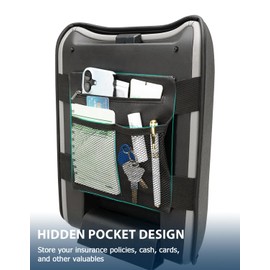 Center Console Cover for 2023-2025 Honda Pilot, 2024 2025 Ridgeline, 2024-2026 Passport Accessories Middle Armrest Cushion Console Protector Vinyl Leather with Storage Bag, Black