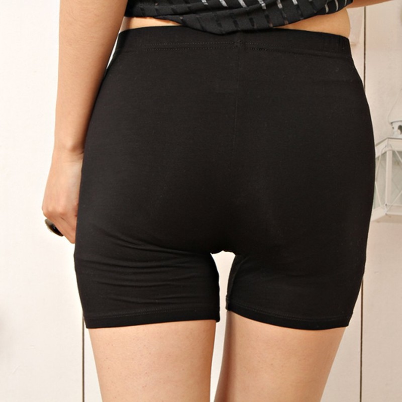 Liang Rou Women's Ultra Thin Stretch Safety Short Leggings 2-Pack