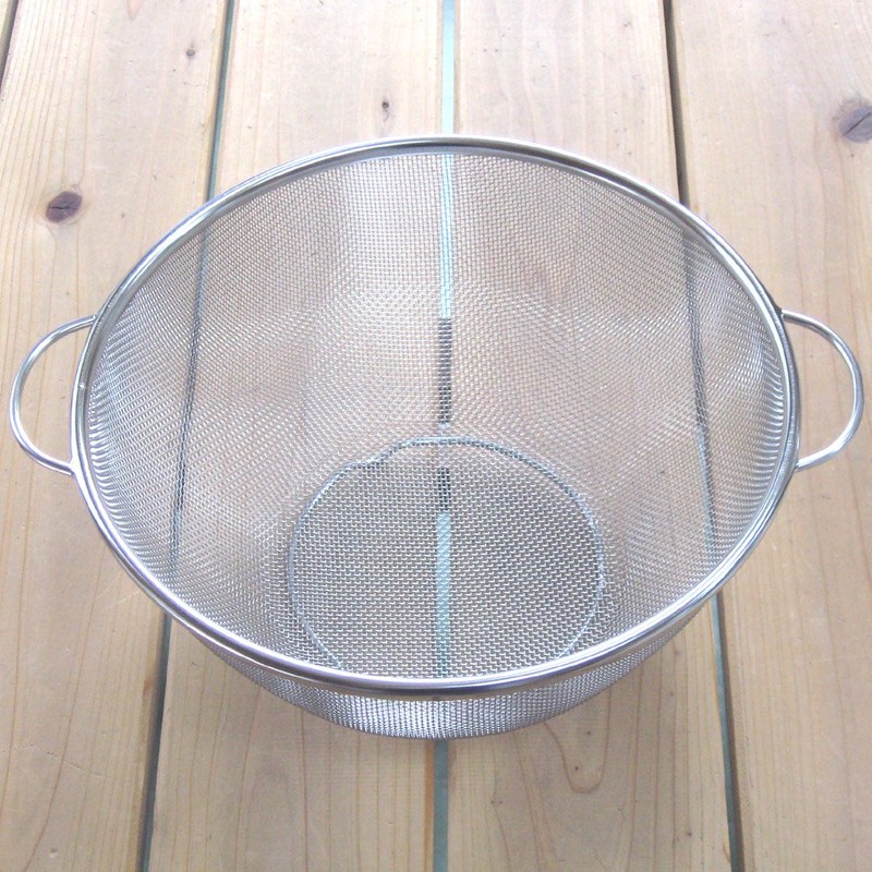 Nagao Tsubame-Sanjo Colander, Outer Diameter 19 cm, 18-8 Stainless Steel,