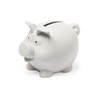 eBuyGB Bamboo Fibre Money Box Eco Friendly Piggy Bank,White,10 x