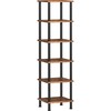 Homedawn Corner Shelf, Corner Bookcase, Industrial 6-Tier Square Shelf Stand