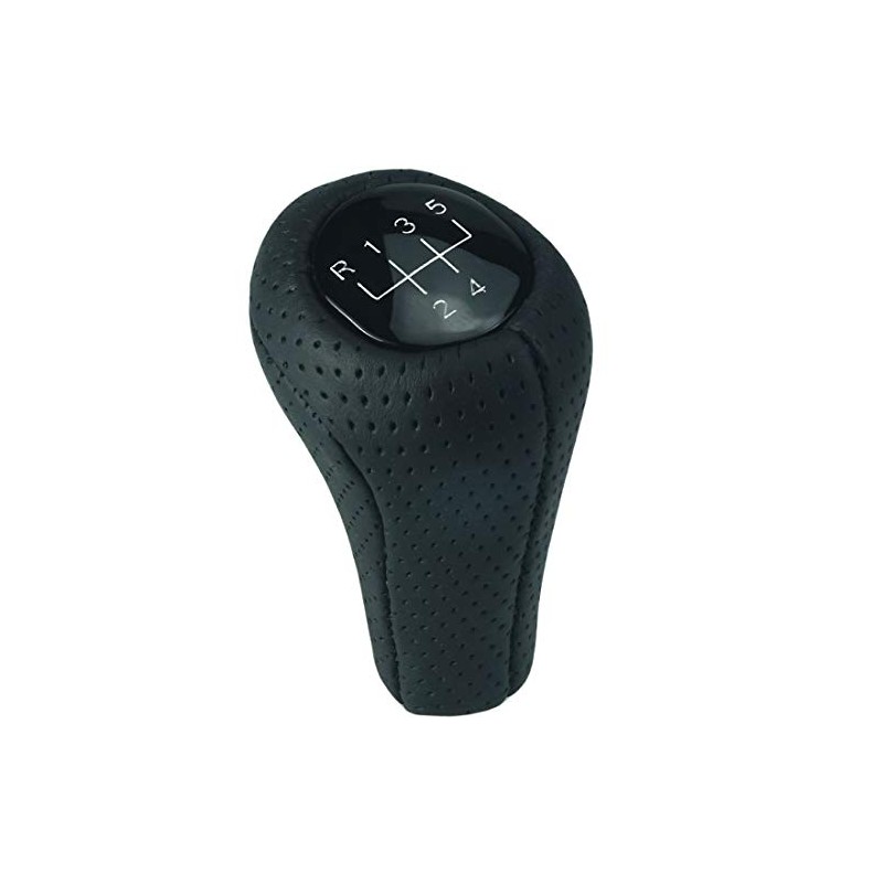 DoLED Leather Perforated Gear Knob in Black with 5 Gears