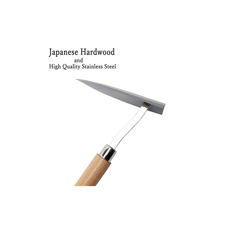 Tomerry Japanese Garden Landscaping Triangle Hoe with Stainless Steel Blade