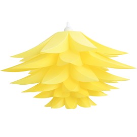 Lightingsky 20" (50cm) DIY IQ Jigsaw Puzzle Toy Lotus Flower Lamp Shade Ceiling Pendant for Room Decoration (1, Yellow)