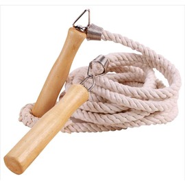 ACEONE Long Jump Rope, Large Jump Rope, For Groups, Sports, Competitions, Practice, Wooden Handle, 26.2 ft (7 m)