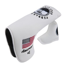 Golf Headcover Pin Putter Cover with Key Ring Fit Cameron Spider Putter Odyssey American Tree Embroidery (Black)