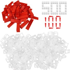Xsybegdlk 600PCS 2mm Tile Leveling System Set, 500Pcs Spacer Clips, 100Pcs Wedges, Tile Installation Tool for Leveling Tiles in Living Rooms Bathrooms Offices