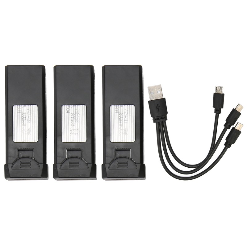 3PCS Drone Lithium Battery Portable Rechargeable 1800MAH 3.7V Quadcopter Drone