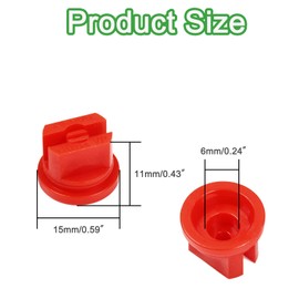 Tayffency 10 PCS Flat Fan Spray Tip 110 Degree Plastic Nozzle for Agricultural, Cleaning, Cooling (Red)