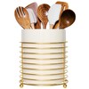SIEBOLD Utensil Holder for Kitchen Counter Large Cooking Utensil Holder,Gold