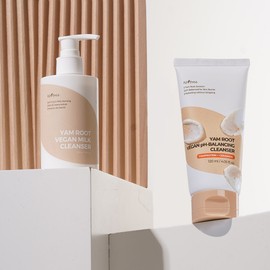 Isntree [2 SET] Isntree Yam Vegan Milk Cleanser 220ml + Low pH Cleanser 120ml (Gift: Kim PDRN Ampoule 10ml)