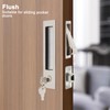 Dontay Pocket Door Handle with Lock and Edge Pull, Narrow