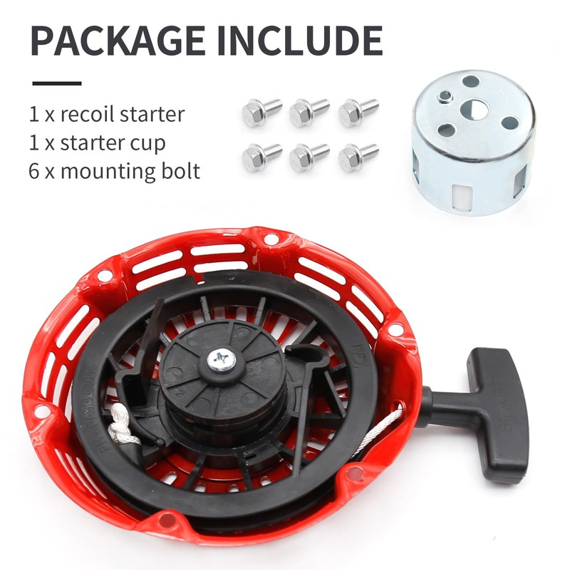 Hoypeyfiy Pull Start Assembly for 28400-ZE1-003ZF 28400-ZH8-013YA Engine Pull Cord