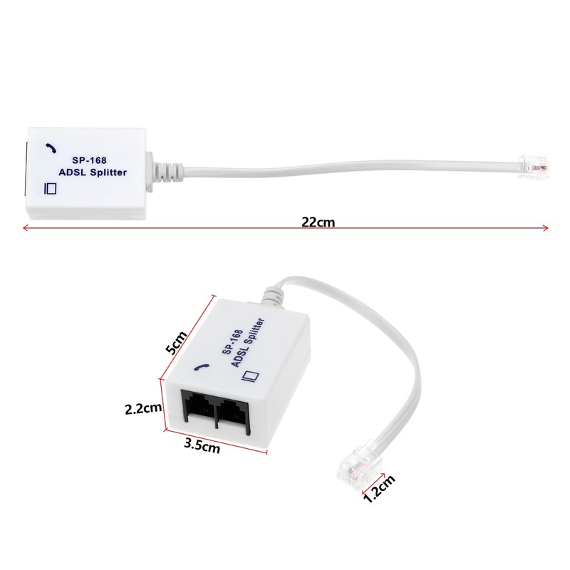 Create idea 2pcs ADSL Filter Splitter Suitable for Telephone Line