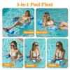 Inflatable Pool Floats Adult, 5-in-1 Floating Lounge Chairs with Detachable