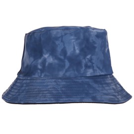 KYEYGWO Women's Reversible Bucket Hat Made of PU Leather, Double-Sided Bucket, Plain Bucket Hat, Warm Winter Hat, Leisure, Outdoor Hat, Sun Floppy Hat, blue