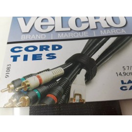 VELCRO ® Brand CORD TIES Thin Ties Cable Cord Organizer Reusable Straps - 6 Pcs.
