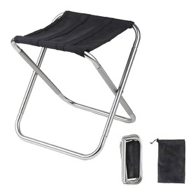 Mspure Silla Plegable Silla Plegable Camping Estructura de Aleación de Aluminio Resistente Soporte 100kg para Pesca, Acampar Senderismo, Jardinería, Playa (Gris)