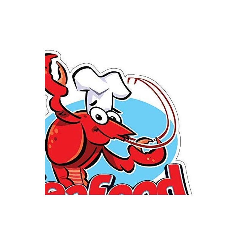 SignMission Seafood 16" Decal Concession Stand Food Truck Sticker, Size