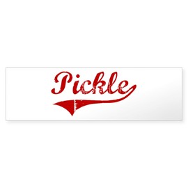 CafePress Pickle (Red Vintage) Bumper Sticker (10 Pk) 10"x3" Rectangle Bumper Sticker Car Decal (10 pack)