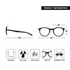 OPULIZE Met MM60-7 -2.50 Binocularity Slim Round Frame Transparent Grey