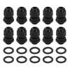 uxcell 10Pcs PG7 Nylon Cable Glands, Waterproof Cord Grip Connector